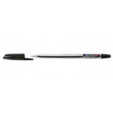 Ручка шариковая Linc Corona Plus, корпус прозрачный, стержень черный