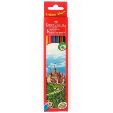 Карандаши цветные «Замок» Faber-Castell, 6 цветов, длина 175 мм