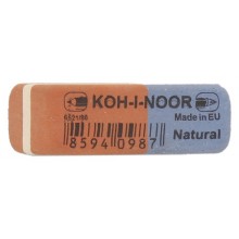 Ластик комбинированный BlueStar, 40×13 мм, синий с красным
