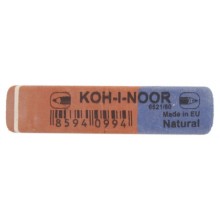 Ластик комбинированный BlueStar, 57×13 мм, синий с красным