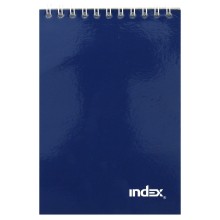 Блокнот на гребне Index, ФОРМАТ А6, 101×146 мм, 40 л., синий