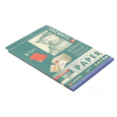 Бумага самоклеящаяся для изготовления этикеток Lomond, А4, 1 шт., 210×297 мм, матовая, красный неон