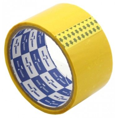Клейкая лента упаковочная цветная Klebebander, 48 мм×25 м, толщина ленты 40 мкм, желтая
