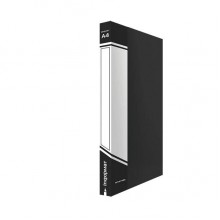 Папка пластиковая с боковым зажимом inФормат, карман, толщина пластика 0,75 мм, черная