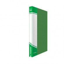 Папка пластиковая с боковым зажимом inФормат, карман, толщина пластика 0,75 мм, зеленая