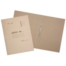 Папка картонная «Дело» со скоросшивателем, А4, плотность 420 г/м², немелованная, серая, металлический скоросшиватель