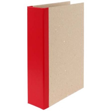 Папка архивная из картона со сшивателем, А4, ширина корешка 70 мм, плотность 1240 г/м², красная