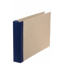 Папка архивная из картона со сшивателем (без шпагата), корешок 40 мм, синяя