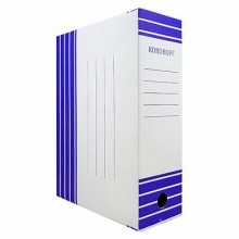 Короб архивный из гофрокартона, корешок 80 мм, 322×80×240 мм, белый