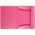 Папка пластиковая на резинке Economix, толщина пластика 0,5 мм, розовая