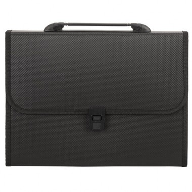 Портфель пластиковый 7 отделений STAFF А4 , 330×235×50 мм, черный