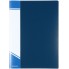 Папка пластиковая на 20 файлов inФормат, толщина пластика 0,5 мм, синяя