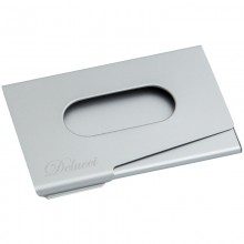 Визитница подарочная карманная Delucci из алюминия серебристого цвета