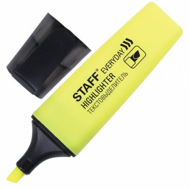 Текстовыделитель STAFF "EVERYDAY HL-638", ЖЕЛТЫЙ, линия 1-5 мм