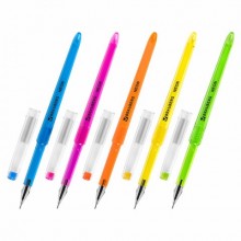 Ручка гелевая BRAUBERG DIAMOND NEON, черная, 0,5мм, игольчатый стержень