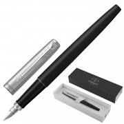 Ручка перьевая PARKER «Jotter Bond Street Black CT», черный, детали нержавеющая сталь, синяя