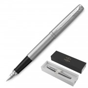 Ручка перьевая PARKER «Jotter Stainless Steel CT», корпус серебристый, детали хром, синяя