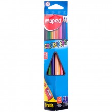 Карандаши цветные Maped "Color Peps", 12цв., трехгран., заточен + точилка