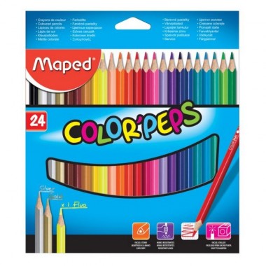 Карандаши цветные Maped Color peps, 24 цвета, длина 175 мм