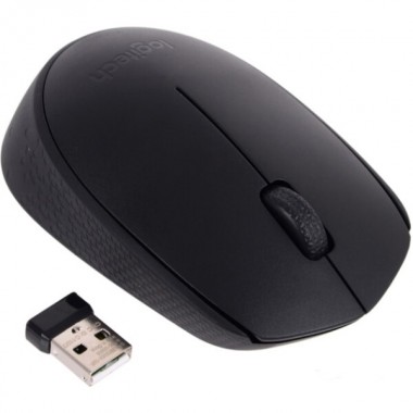 Мышь компьютерная полноразмерная Logitech M171 беспроводная, черный