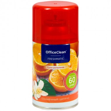 Сменный баллон к освежителю воздуха OfficeClean "Солнечный цитрус", 250мл
