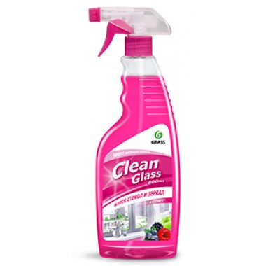Средство чистящее для очистки оконных стекол и зеркал "Clean Glass" (лесные ягоды) 600мл, с распылителем