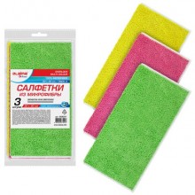 Салфетка из микрофибры  OVERLOCK MULTI COLOUR, 30 × 30 см, КОМПЛЕКТ 3 шт.