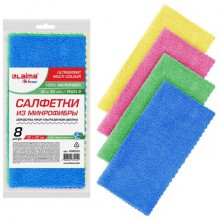 Салфетка из микрофибры  OVERLOCK MULTI COLOUR, 30 × 30 см, КОМПЛЕКТ 8 шт.